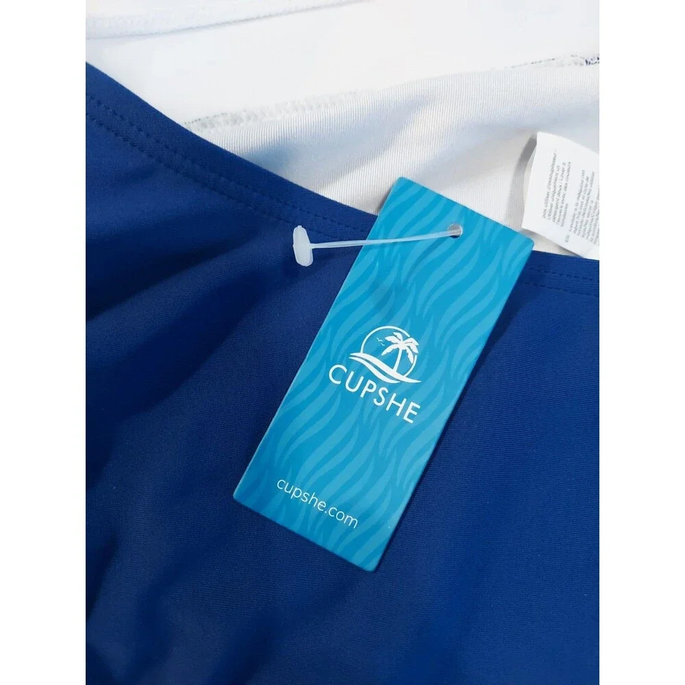 Cupshe Monokini Swimsuit Red White & Blue Sz Med NWT USA Fourth Of July Merica! - Picture 7 of 8